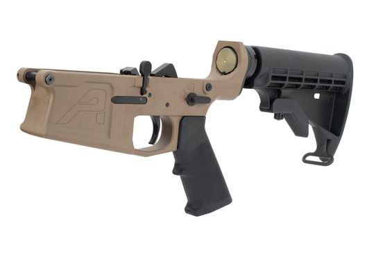 Aero Precision M5 complete .308 AR receiver is DPMS cut with FDE finish